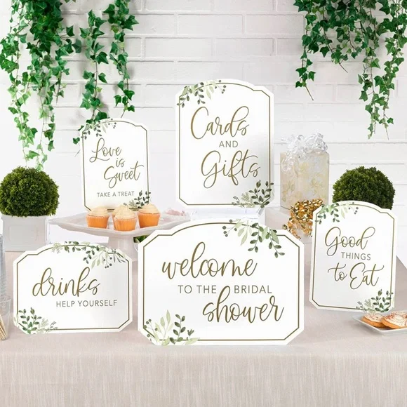 Botanical Greenery Bridal Shower Signs - Picture 2 of 7
